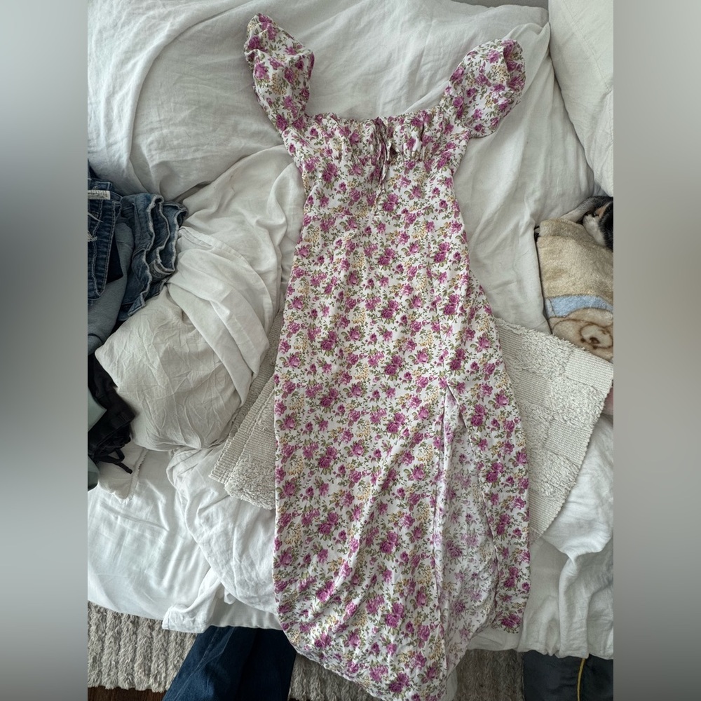 Abercrombie & Fitch Floral Wedding Dress - Pink and White